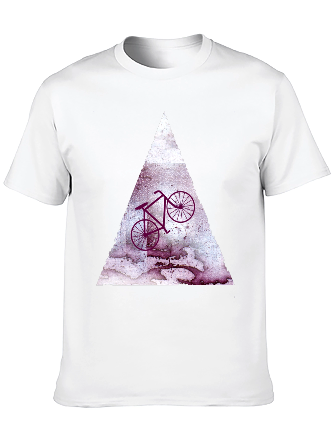 Abstract Bike Graphic Tee - Black Cotton Blend Shirt
