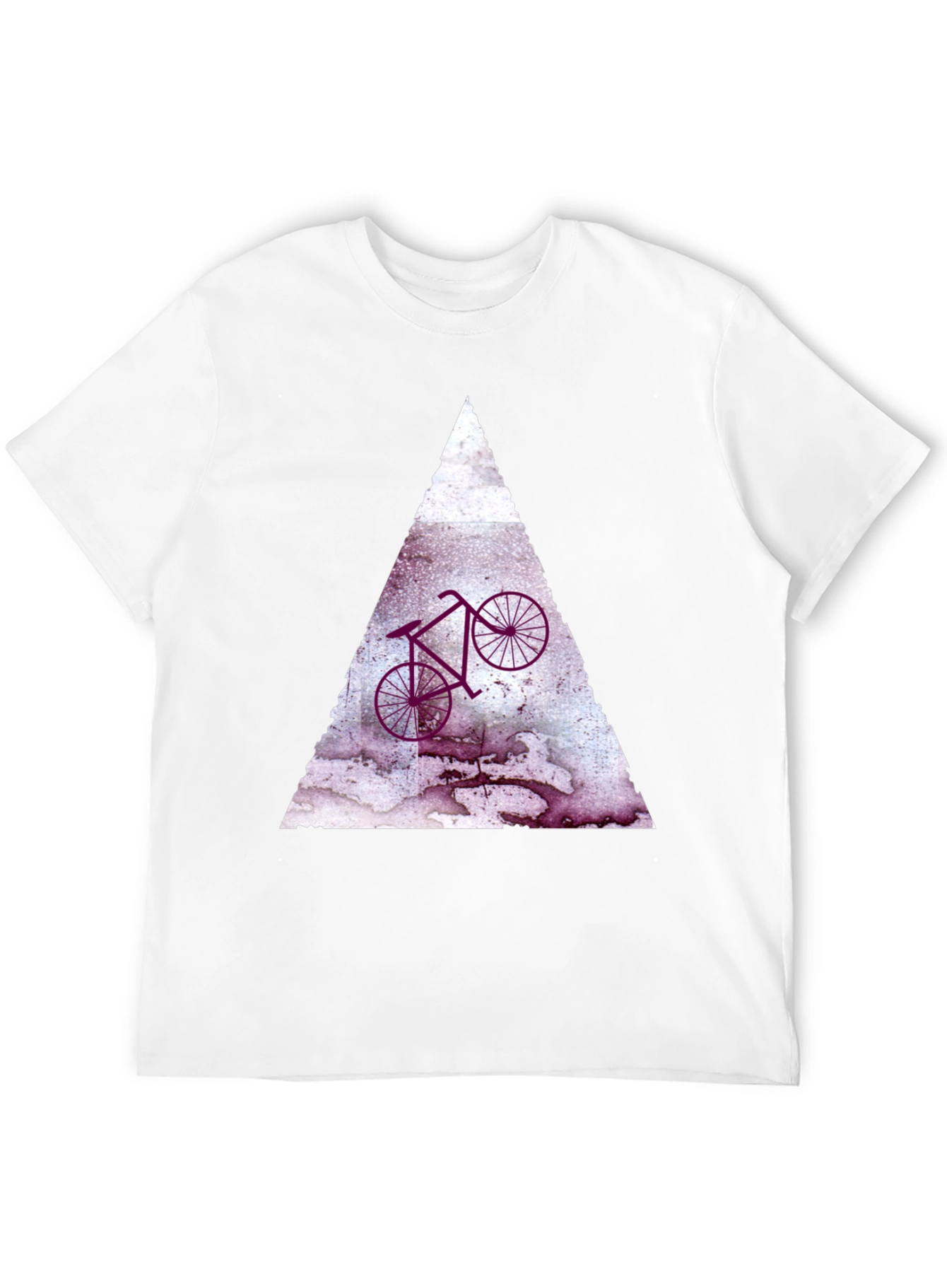 Abstract Bike Graphic Tee - Black Cotton Blend Shirt