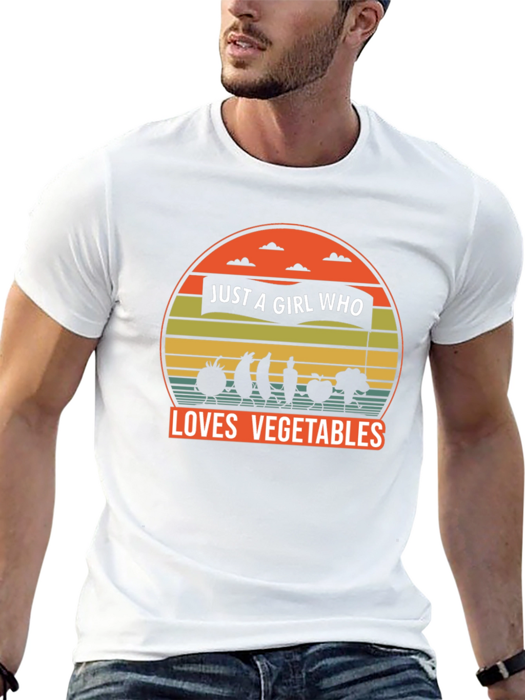 Just A Girl Who Loves Vegetables Graphic Tee