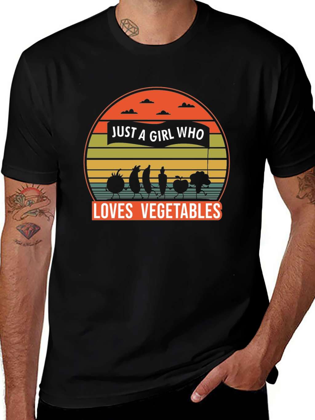 Just A Girl Who Loves Vegetables Graphic Tee