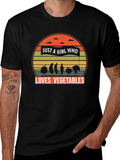 Just A Girl Who Loves Vegetables Graphic Tee
