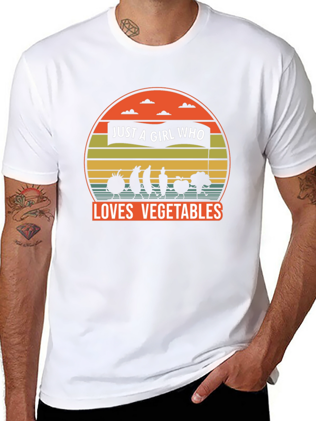 Just A Girl Who Loves Vegetables Graphic Tee