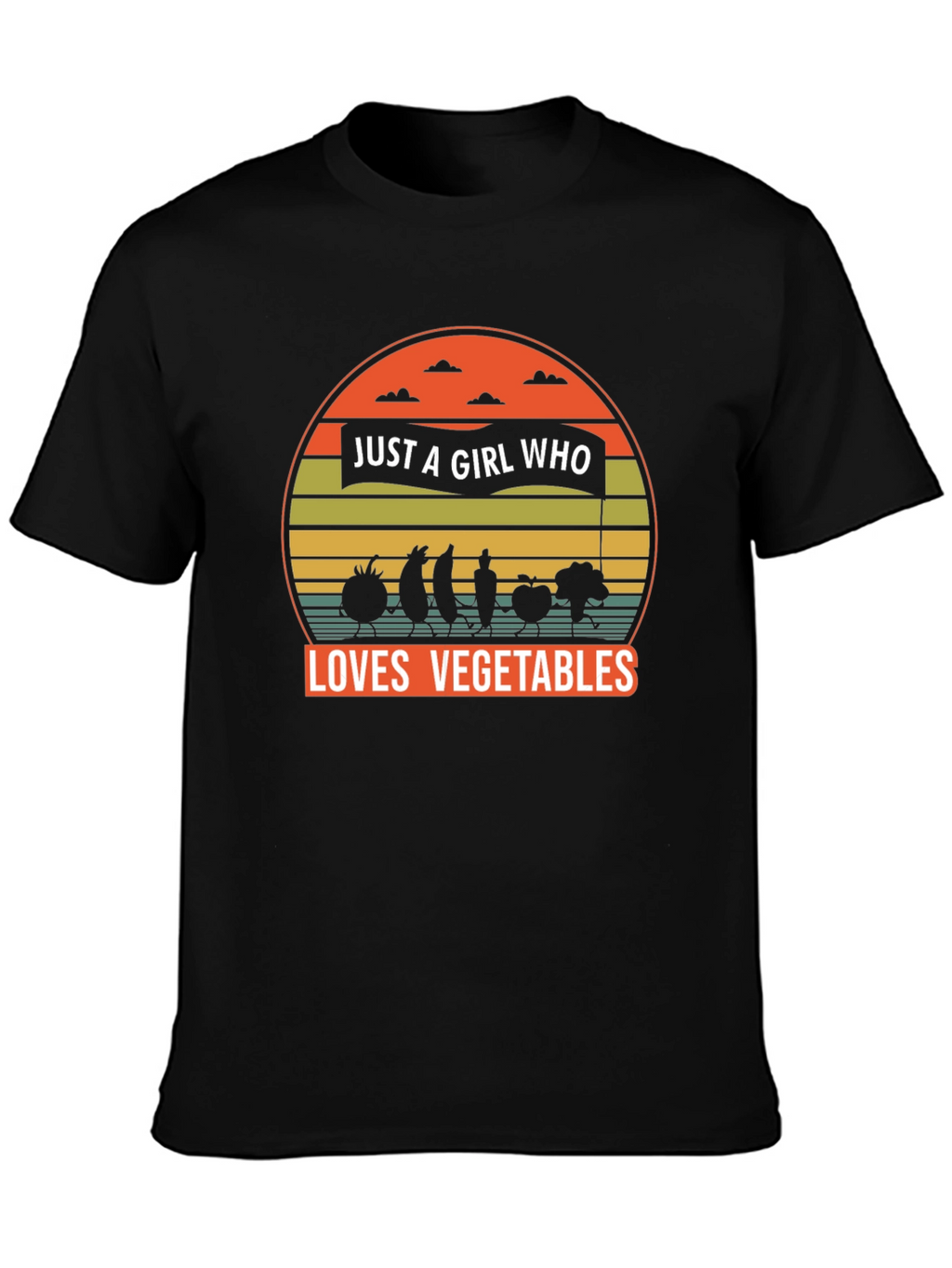 Just A Girl Who Loves Vegetables Graphic Tee
