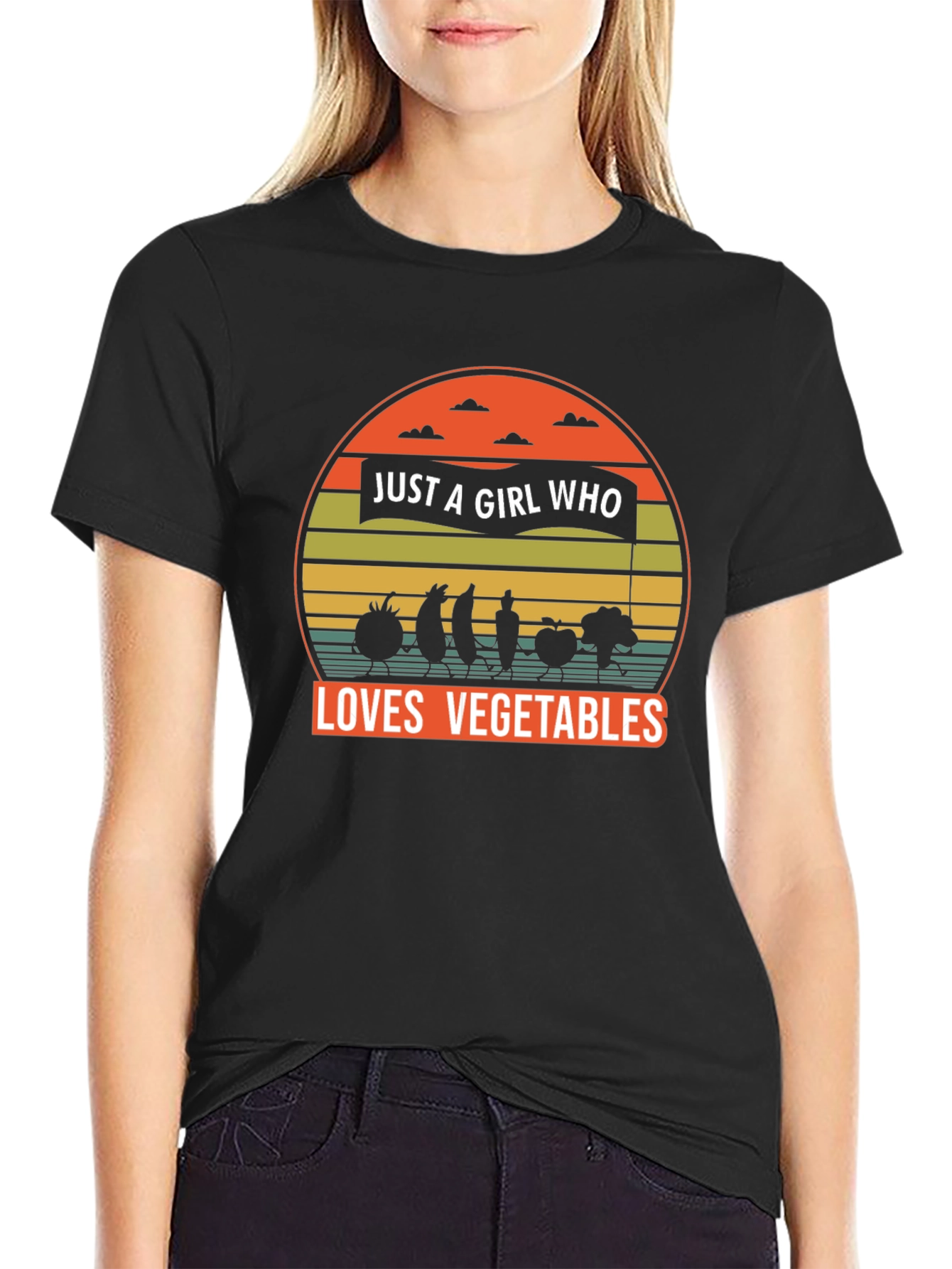 Just A Girl Who Loves Vegetables Graphic Tee