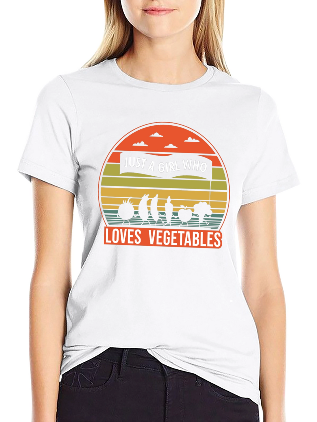 Just A Girl Who Loves Vegetables Graphic Tee