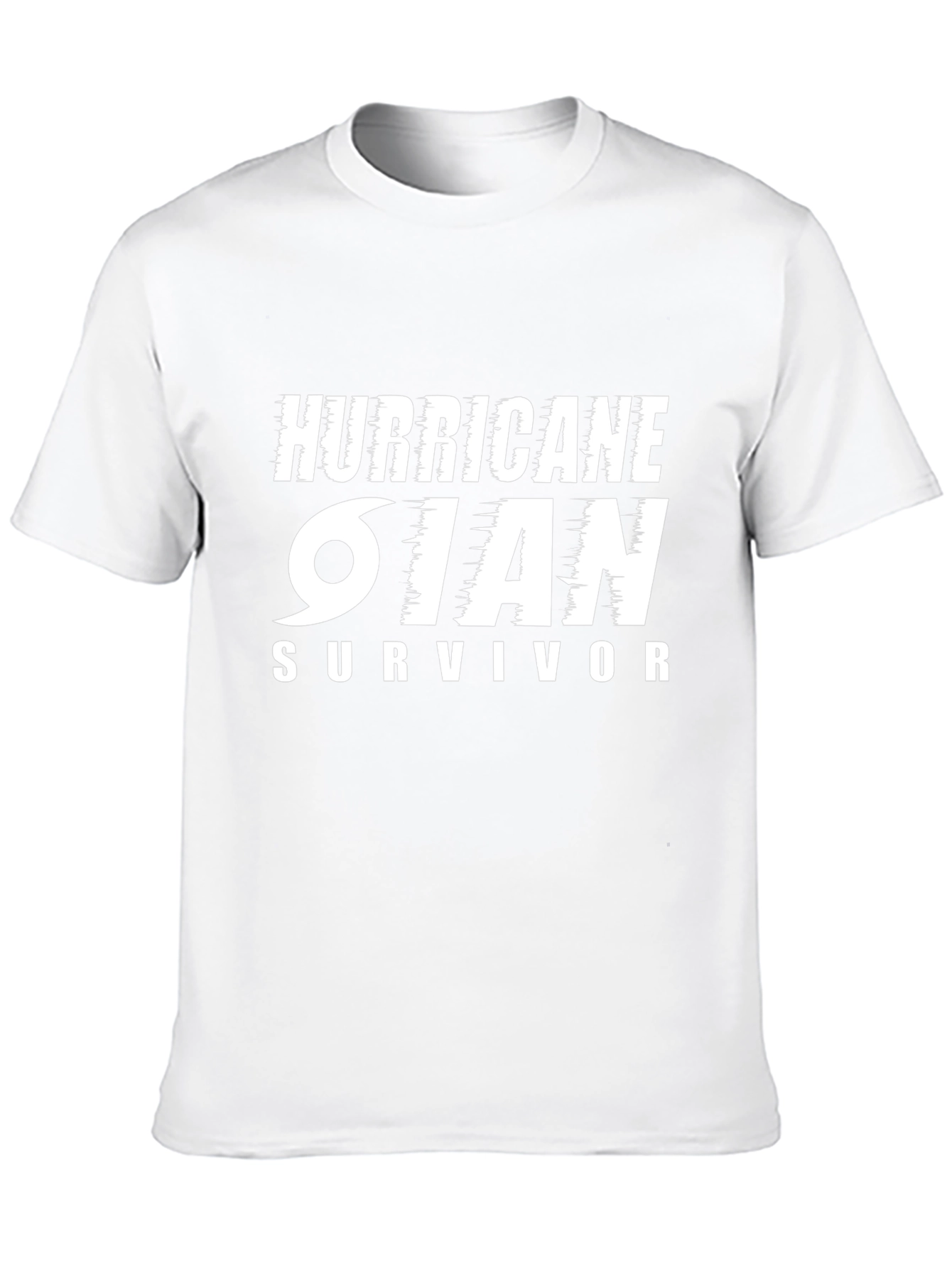 Hurricane Ian Survivor T-Shirt Black Cotton