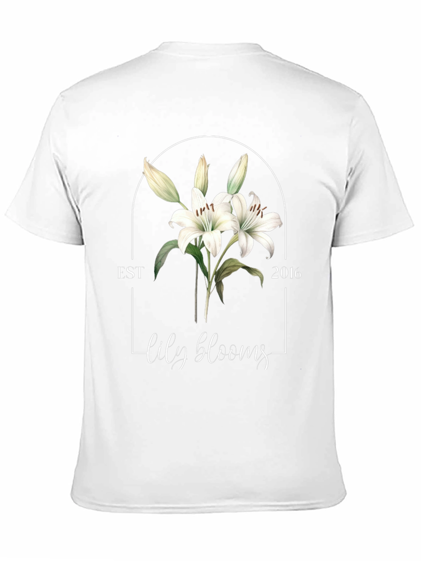 Lily Blooms Est 2016 Black T-Shirt