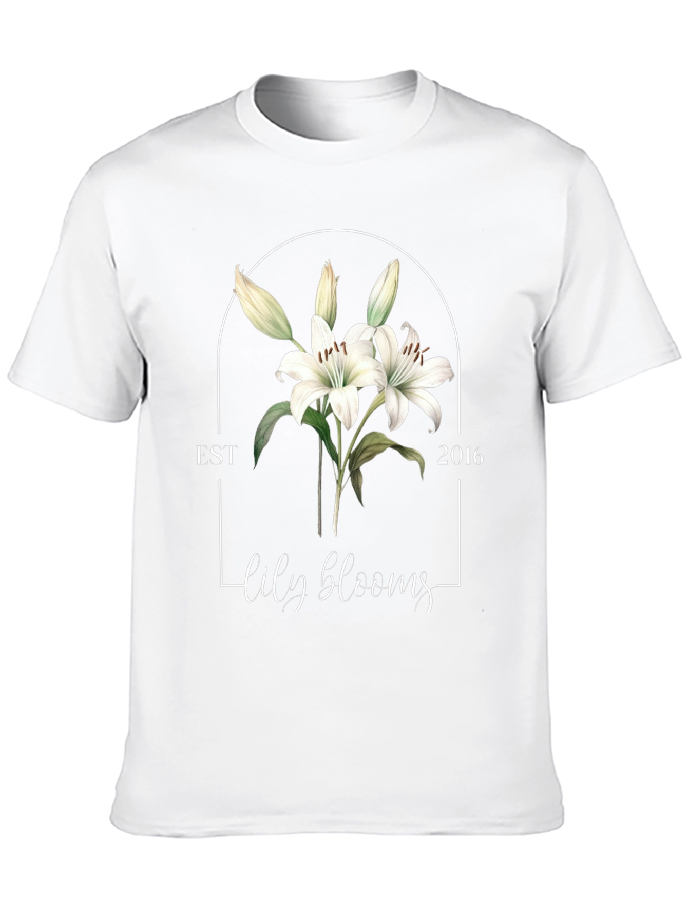 Lily Blooms Est 2016 Black T-Shirt