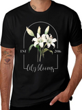 Lily Blooms Est 2016 Black T-Shirt