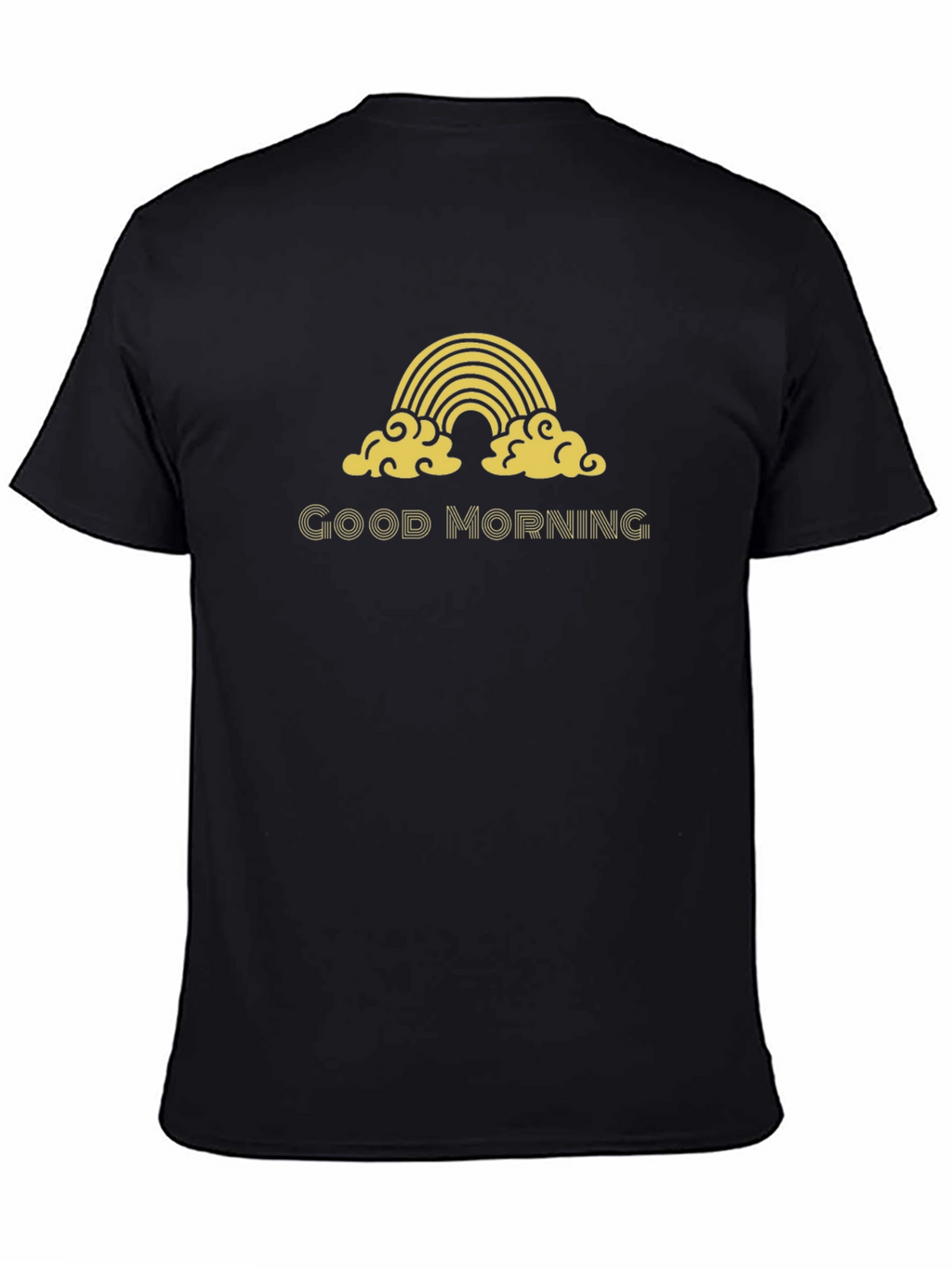 Good Morning Rainbow Graphic Tee - Black