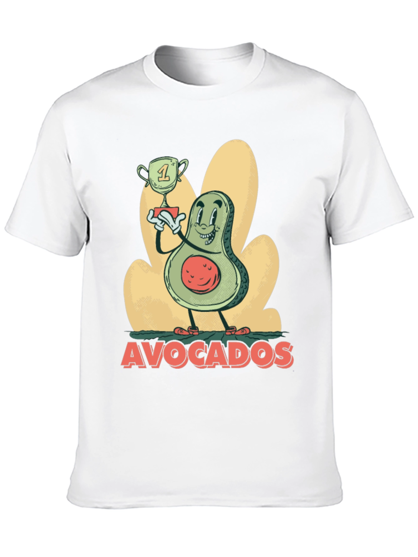 Funny Avocado Champion Black T-Shirt