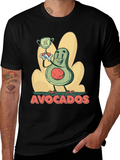 Funny Avocado Champion Black T-Shirt
