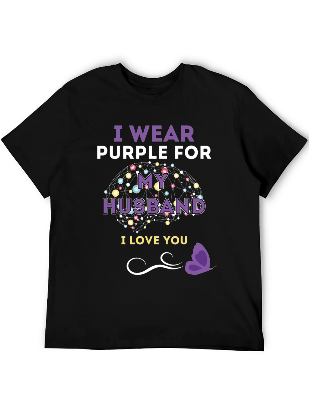 I Wear Purple For My Husband T-Shirt