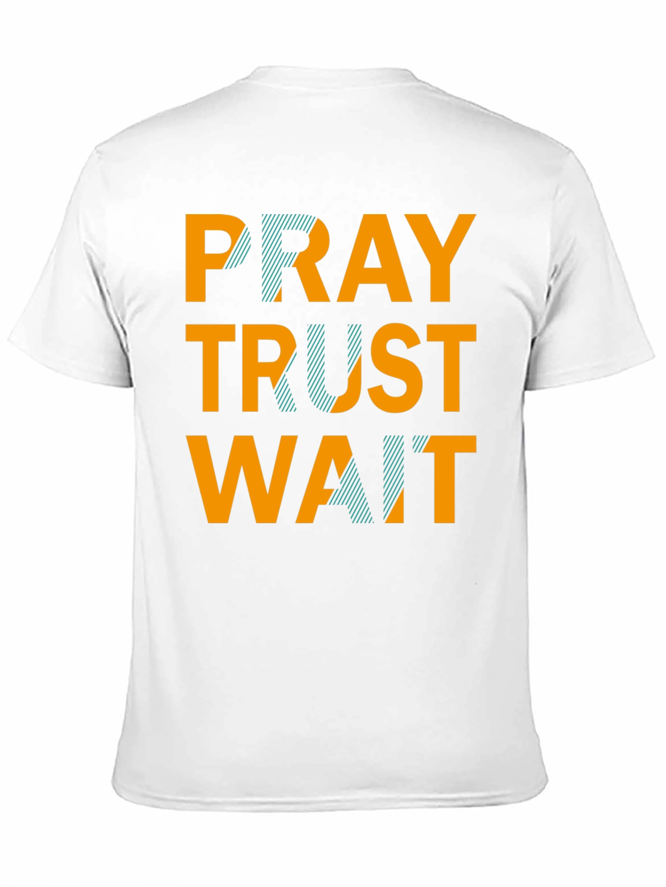 Pray Trust Wait Graphic Tee - Black Casual T-Shirt