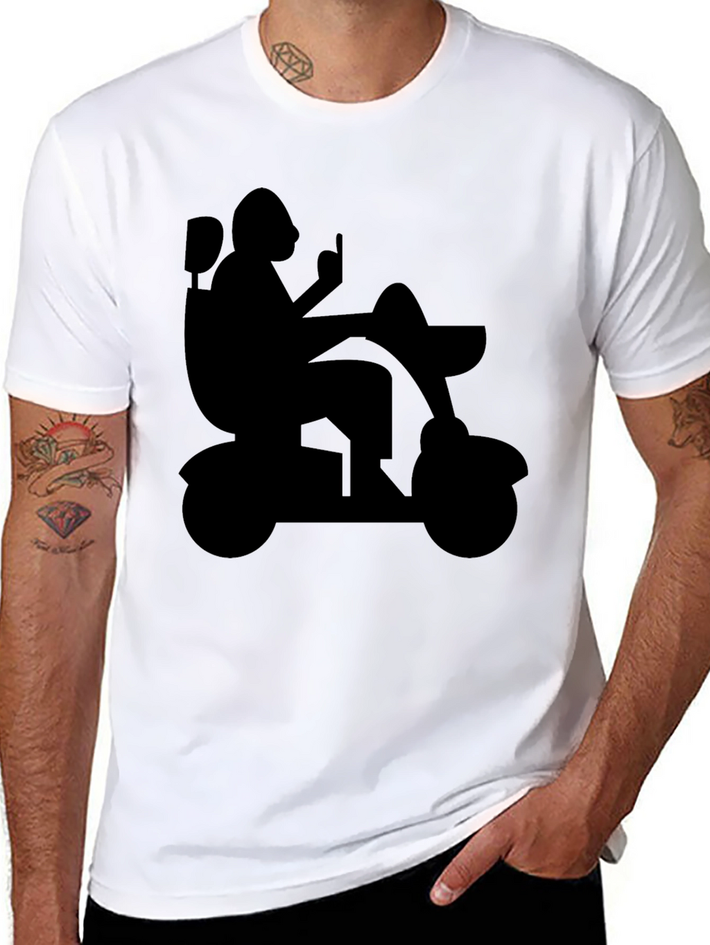 Silhouette Mobility Scooter Graphic Tee - Black