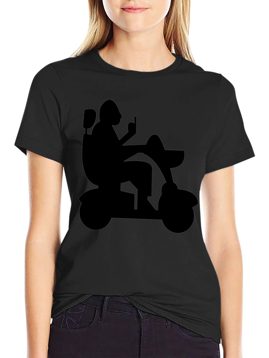 Silhouette Mobility Scooter Graphic Tee - Black