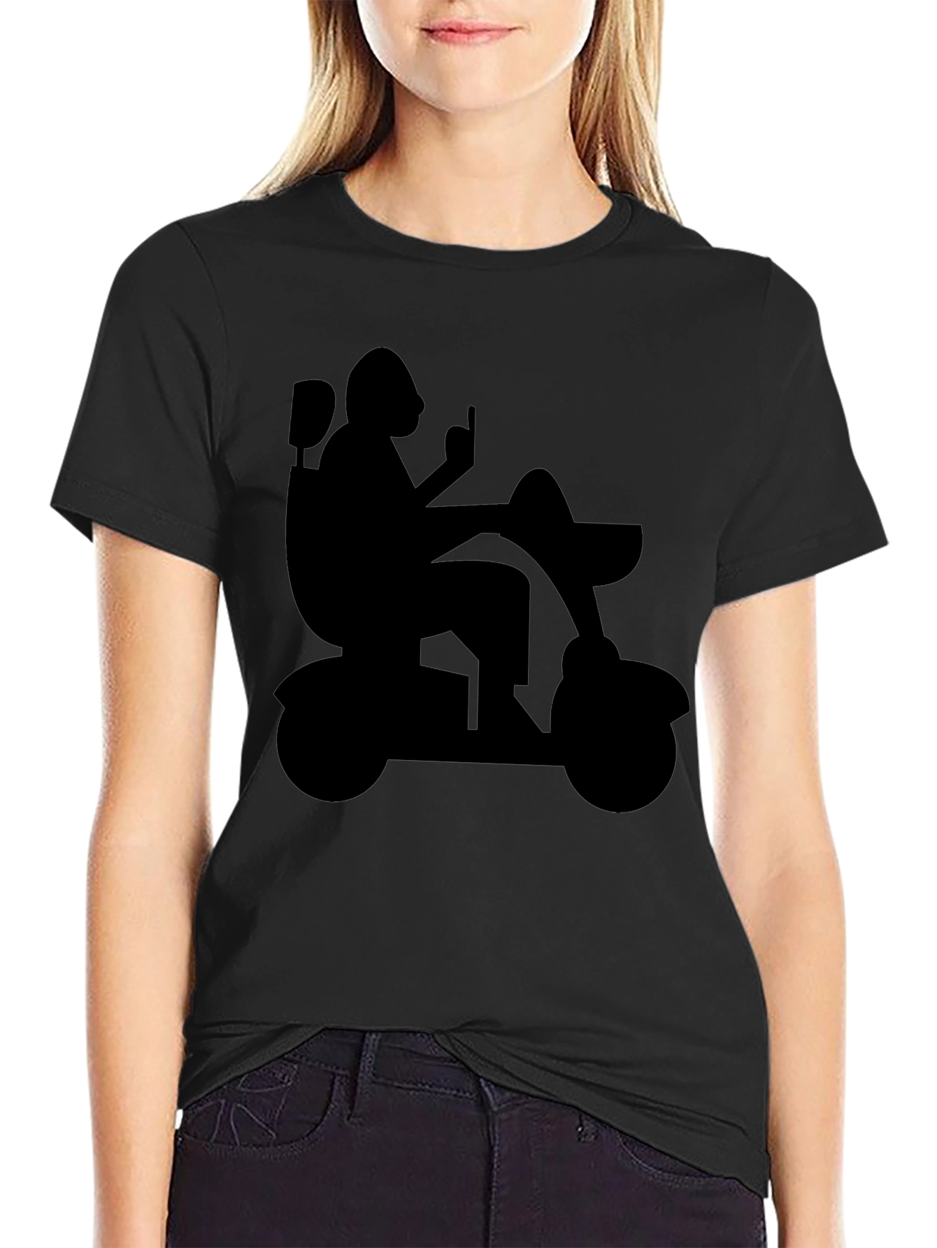 Silhouette Mobility Scooter Graphic Tee - Black