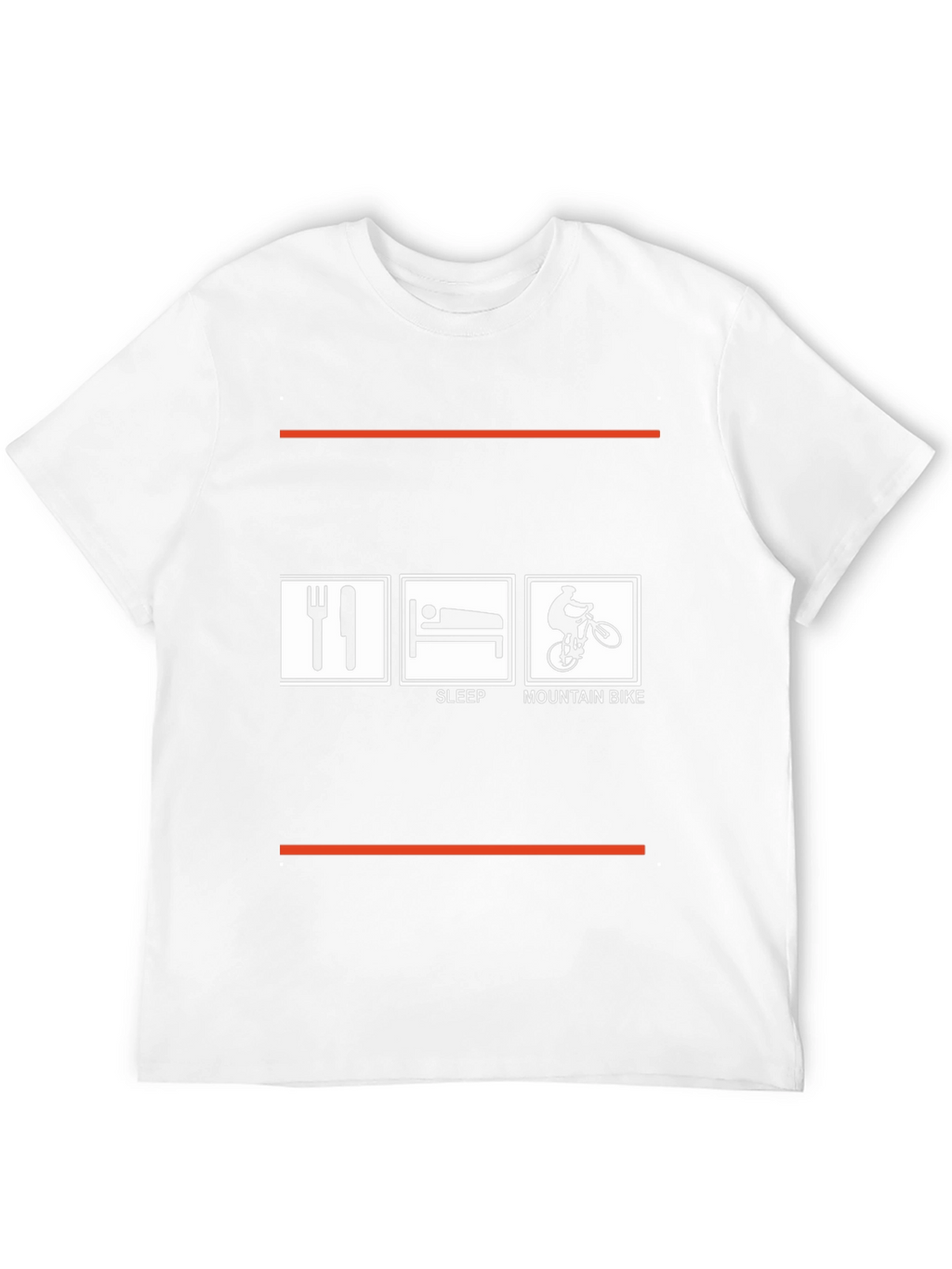 Eat Sleep Mountain Bike Black Graphic Tee