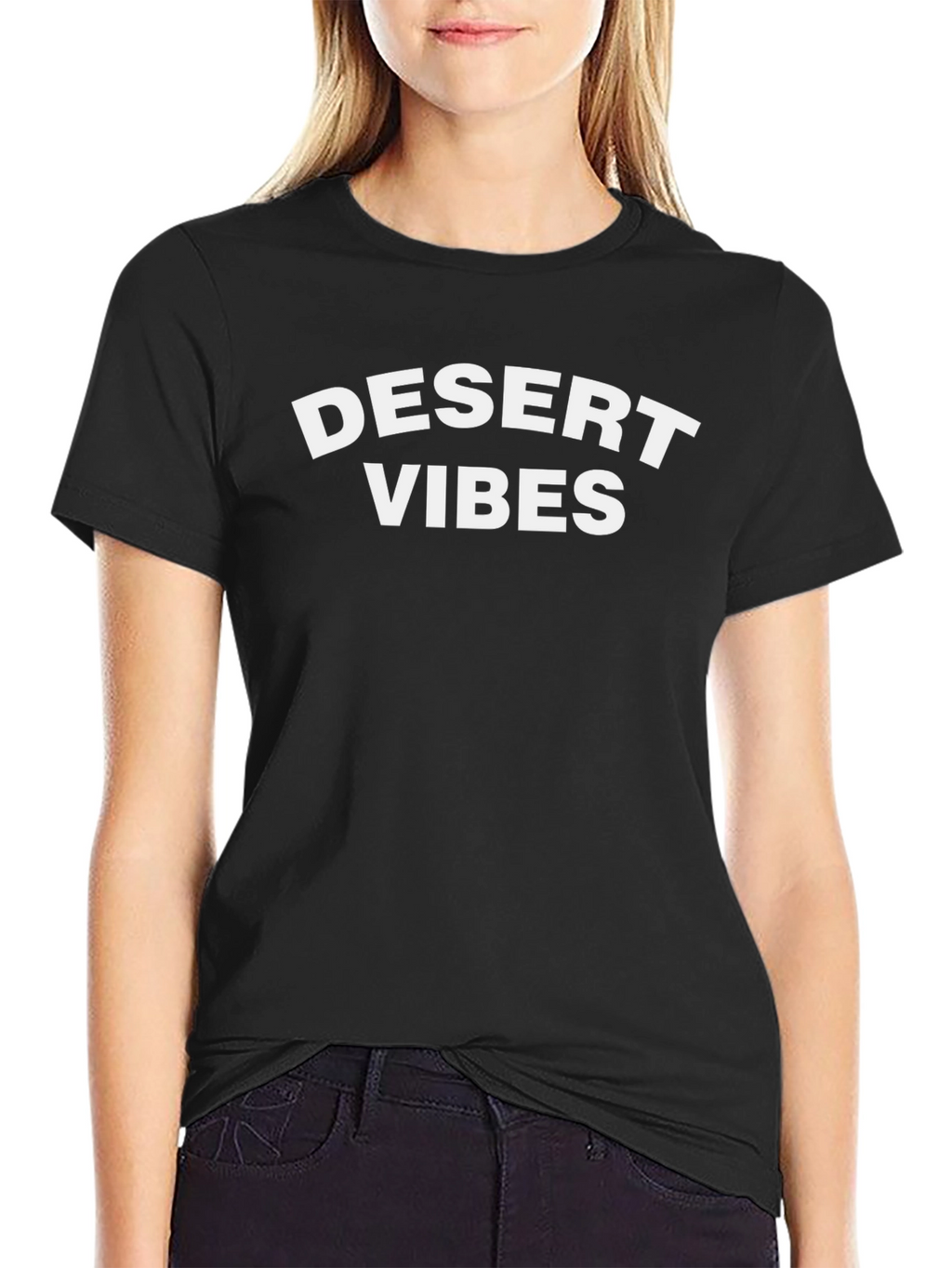 Desert Vibes Black Graphic T-Shirt