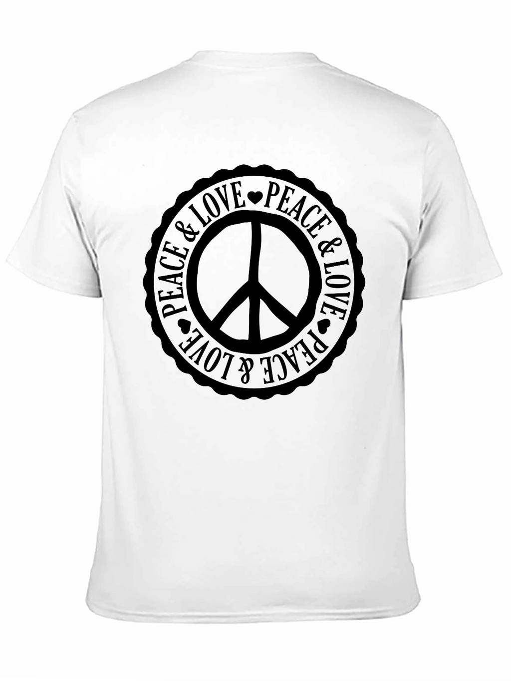 Peace & Love Graphic Tee - Classic Black T-Shirt