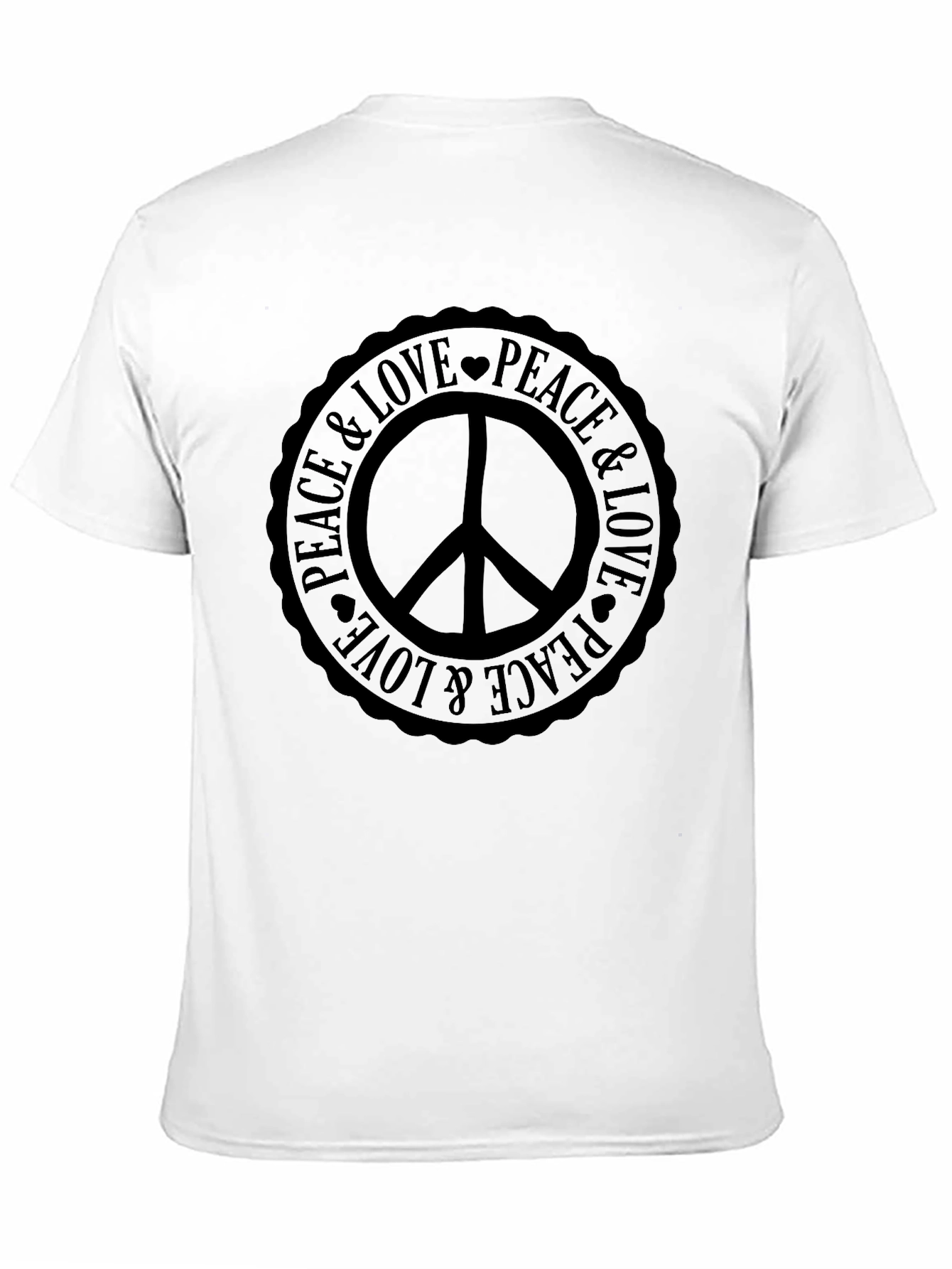 Peace & Love Graphic Tee - Classic Black T-Shirt
