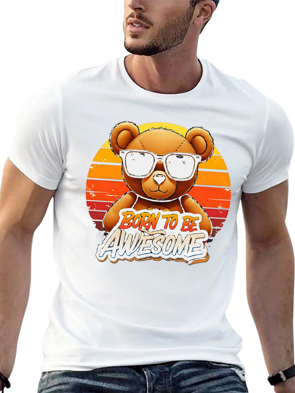 Born To Be Awesome Bear T-Shirt