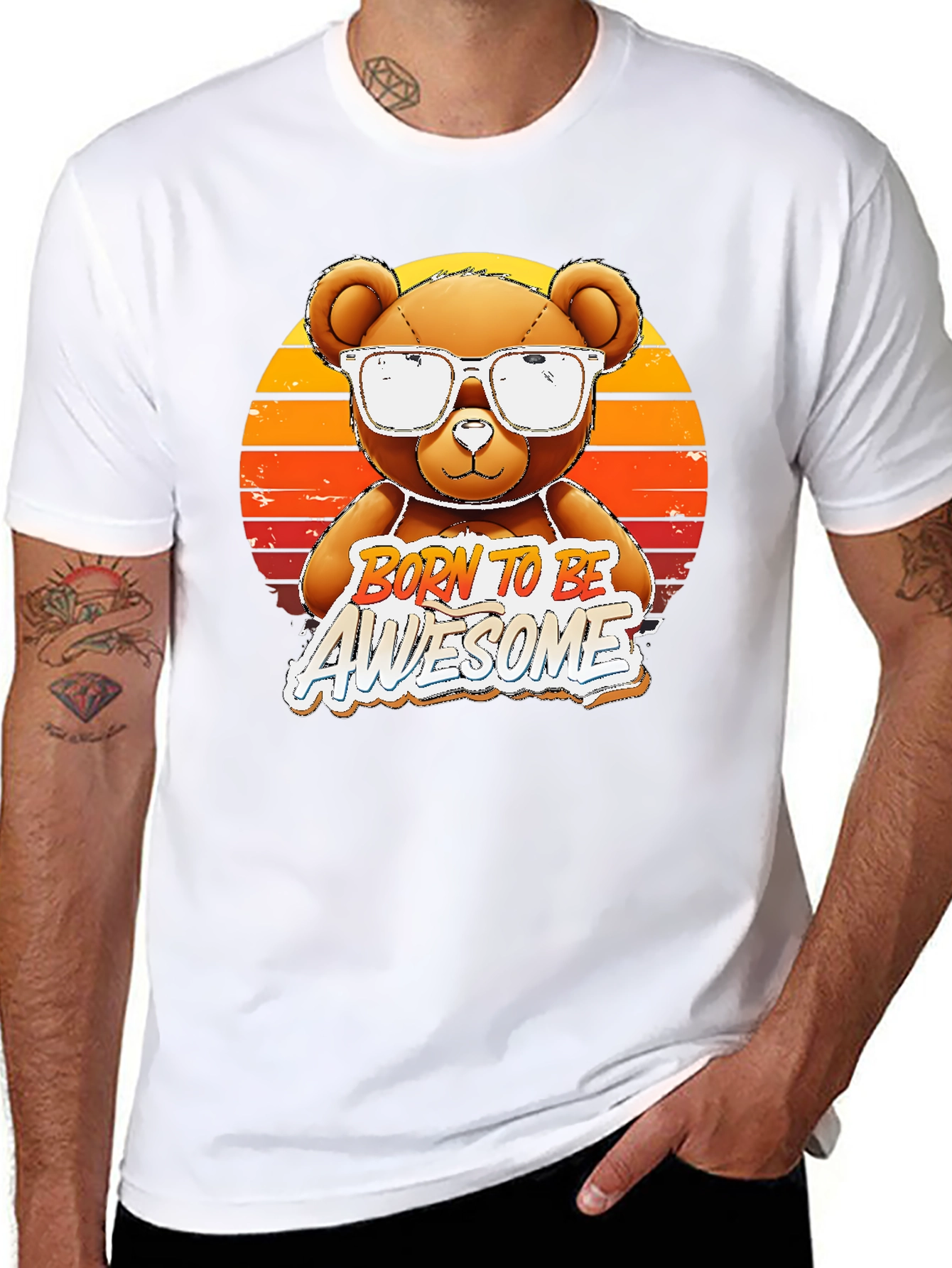 Born To Be Awesome Bear T-Shirt