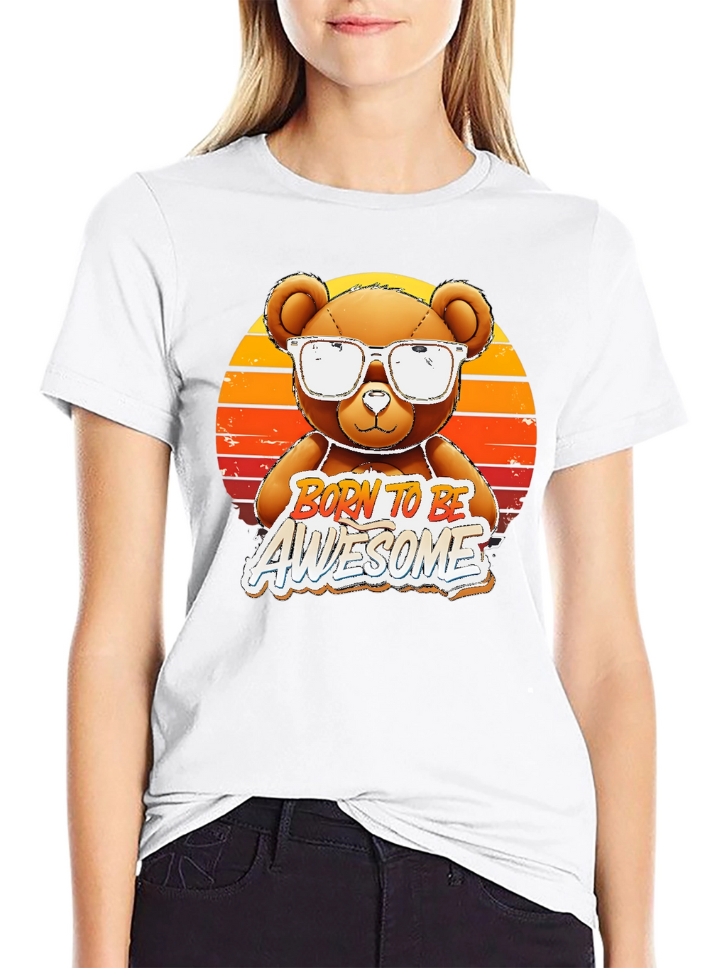 Born To Be Awesome Bear T-Shirt