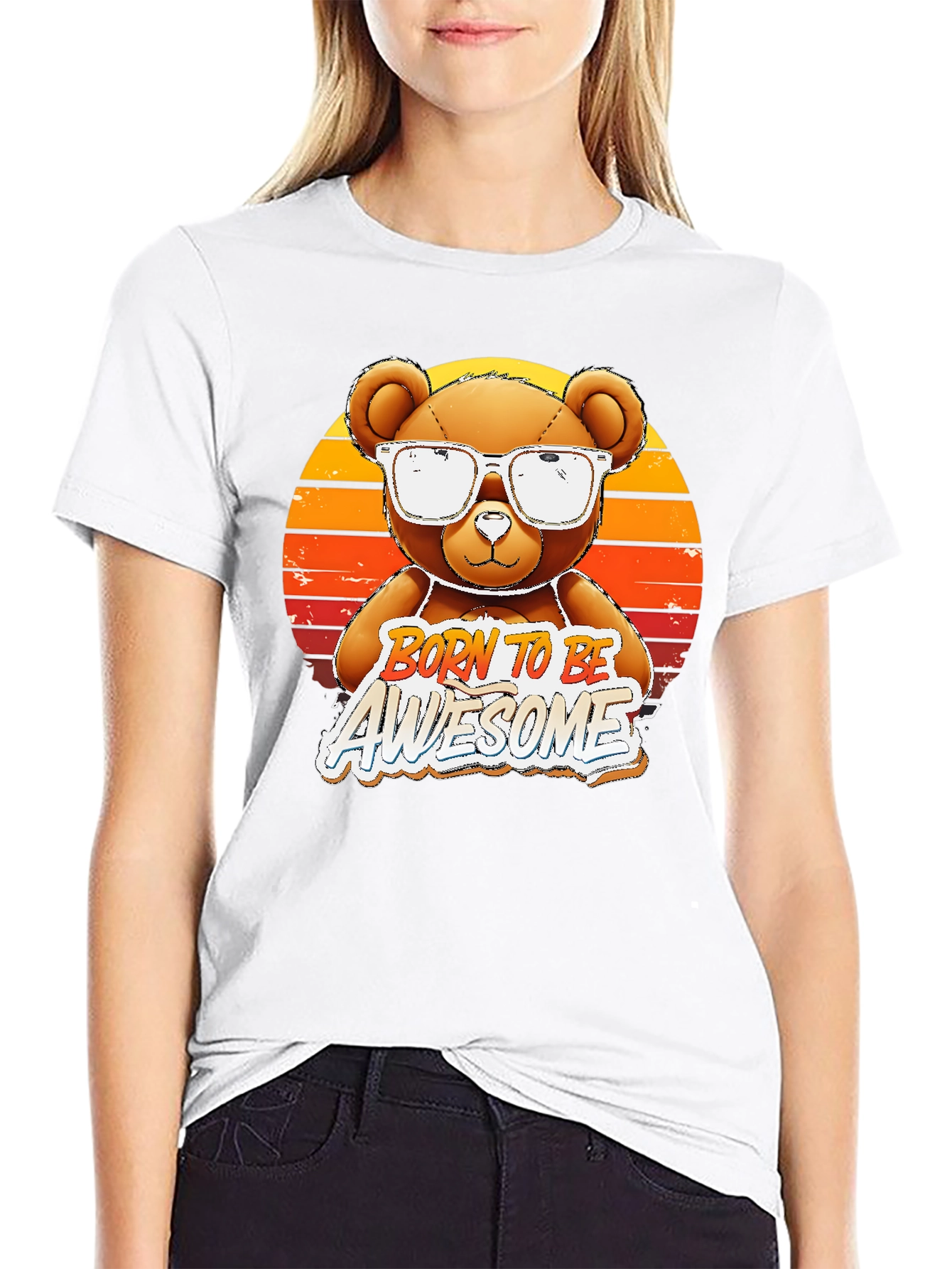 Born To Be Awesome Bear T-Shirt