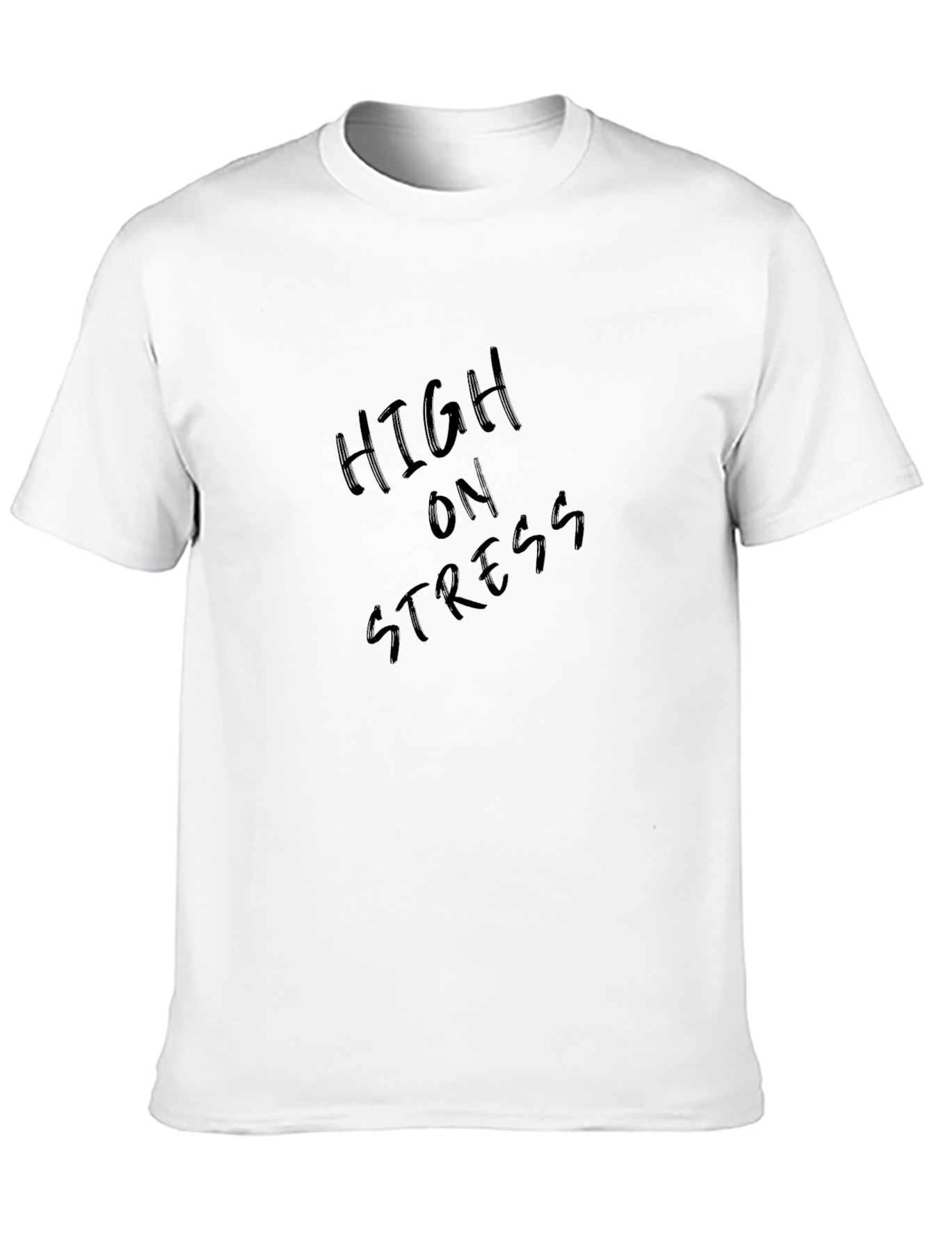 High On Stress Black Graphic T-Shirt