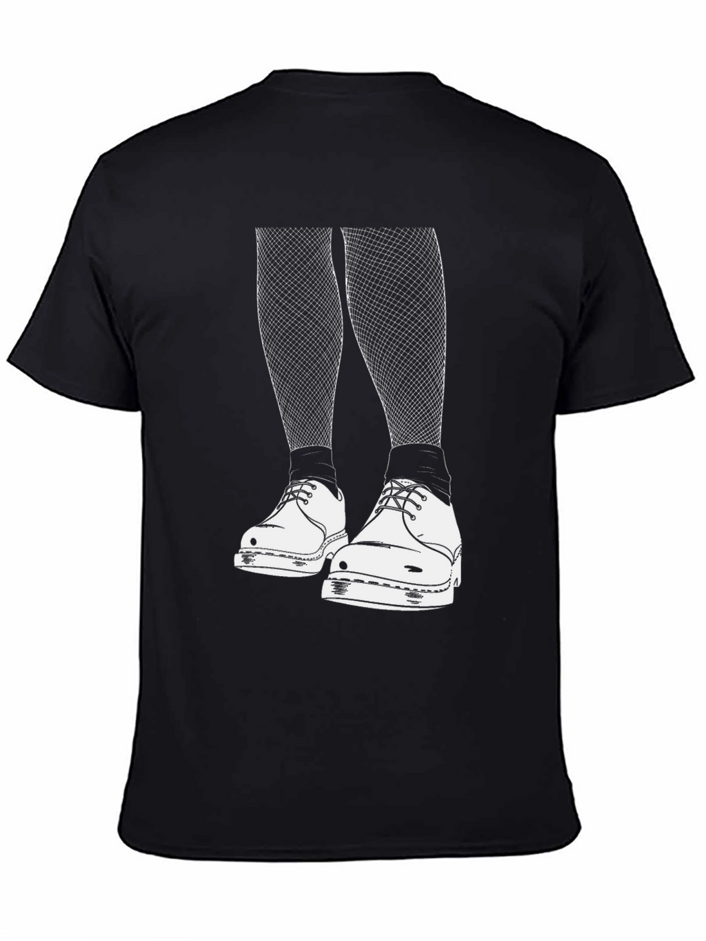 Edgy Graphic Tee: Fishnets and Doc Martens Style