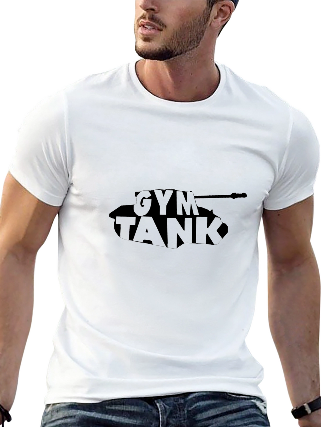 Gym Tank T-Shirt - Black Graphic Tee