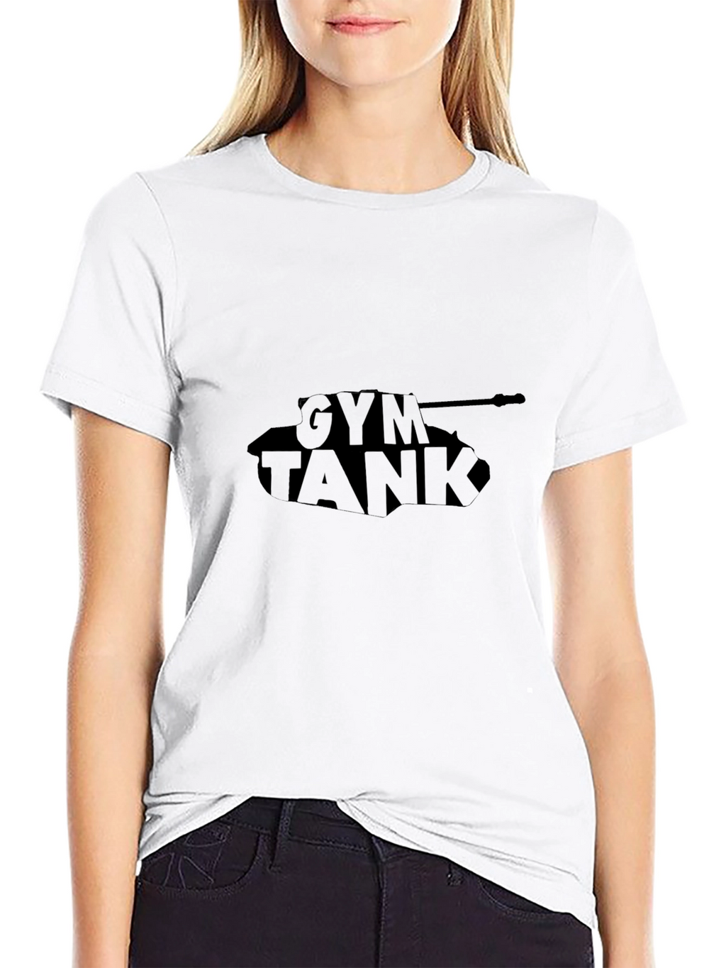 Gym Tank T-Shirt - Black Graphic Tee