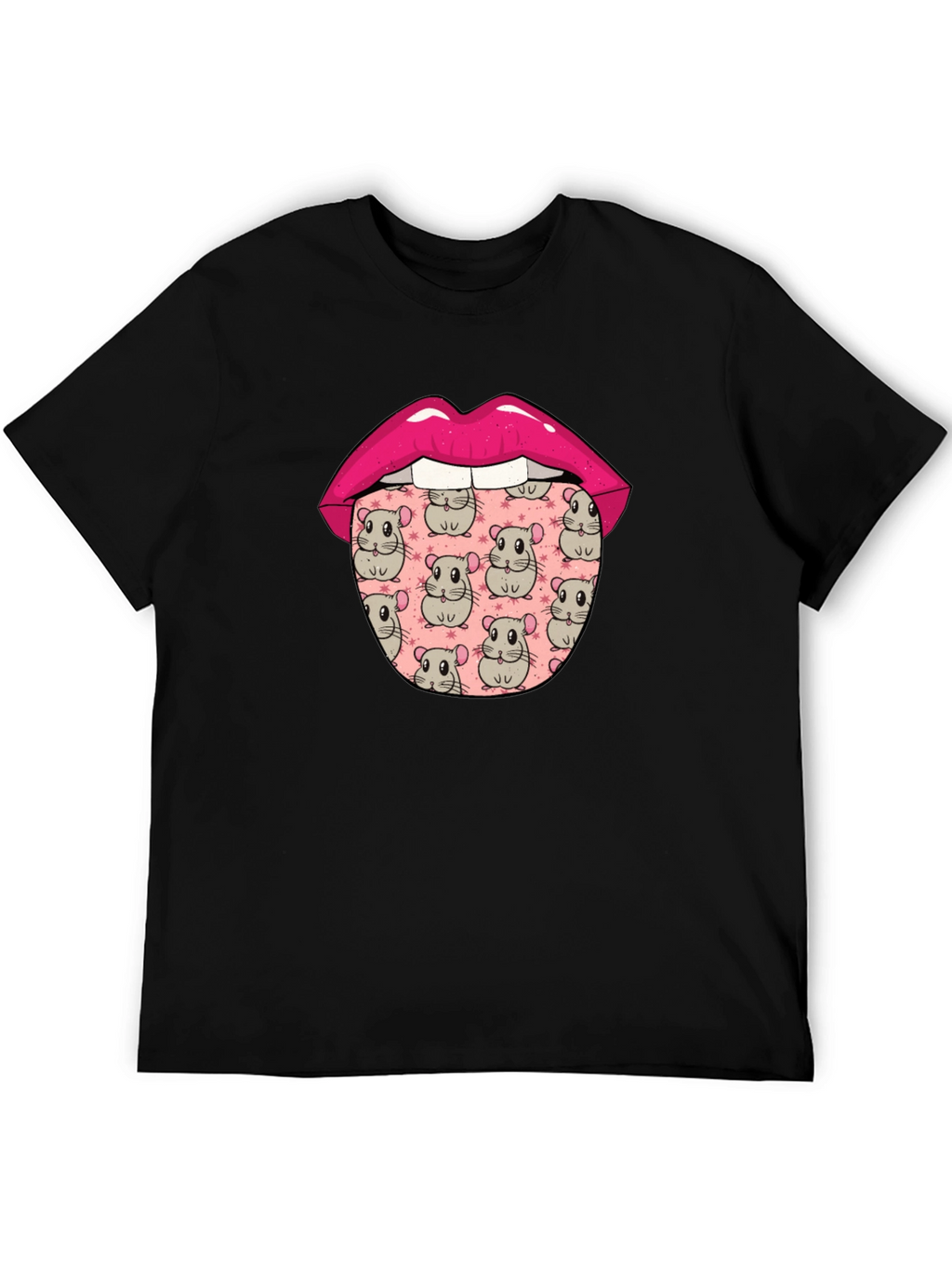 Funny Hamster Tongue Graphic Tee