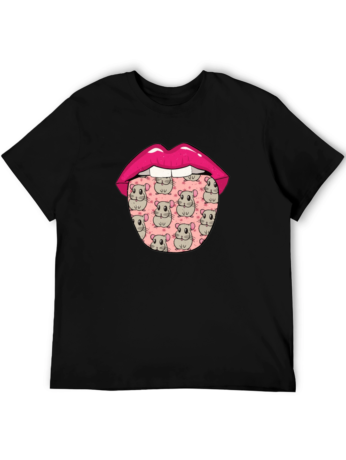 Funny Hamster Tongue Graphic Tee