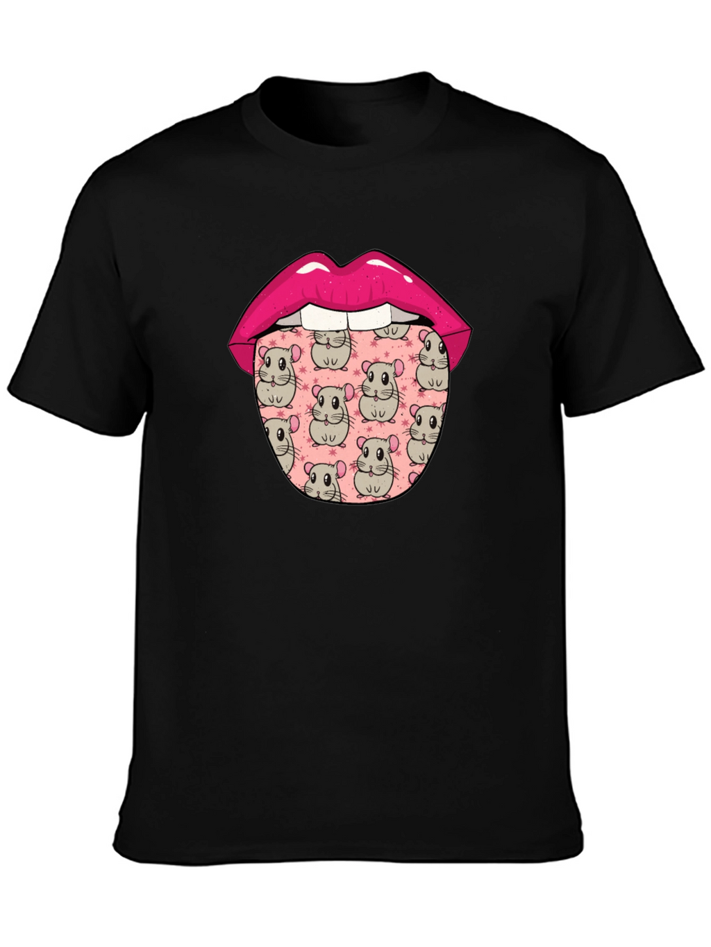 Funny Hamster Tongue Graphic Tee