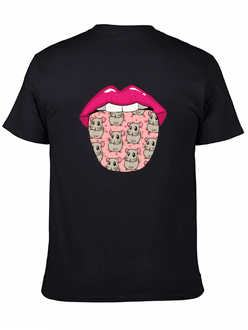 Funny Hamster Tongue Graphic Tee
