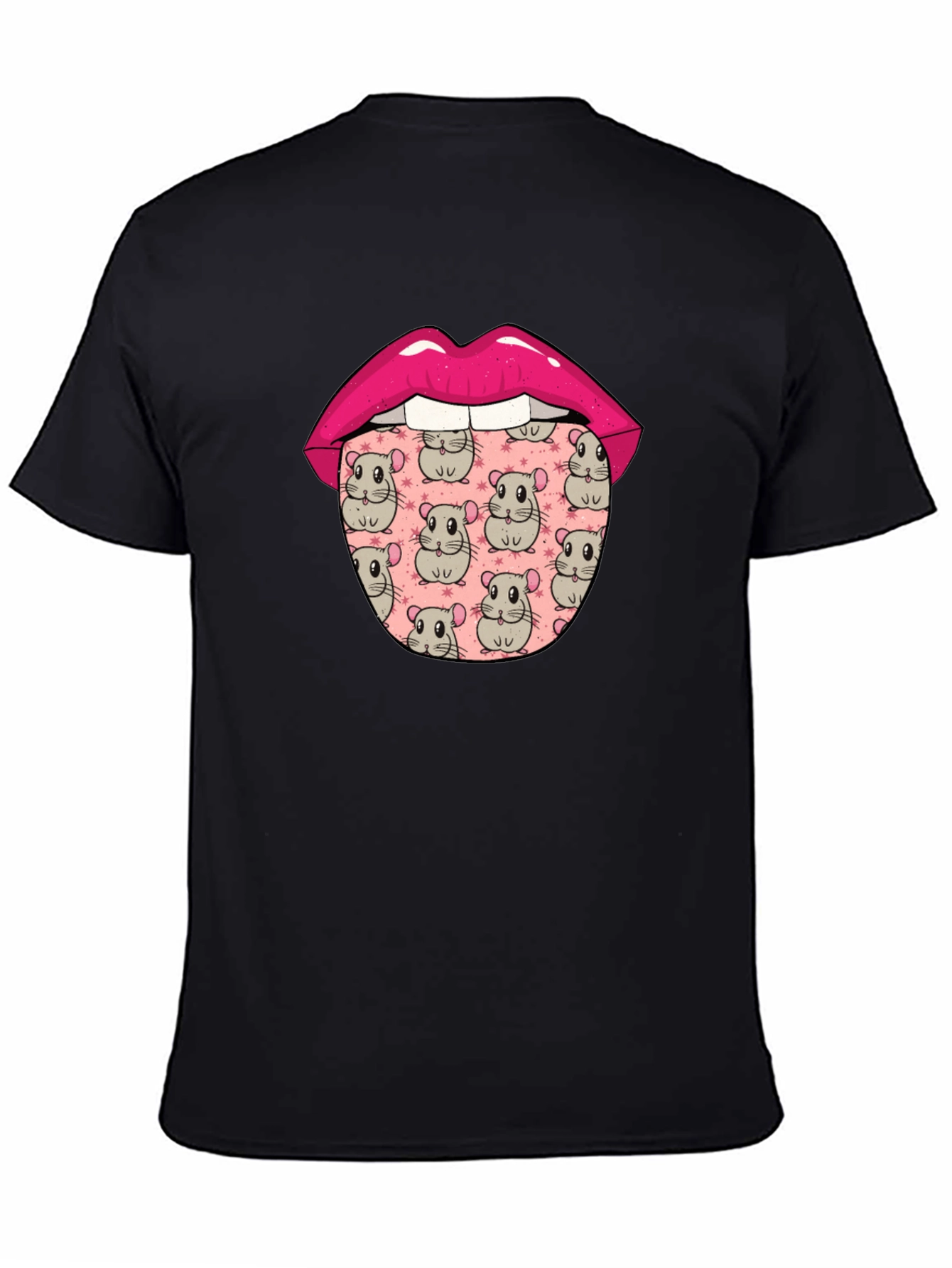 Funny Hamster Tongue Graphic Tee