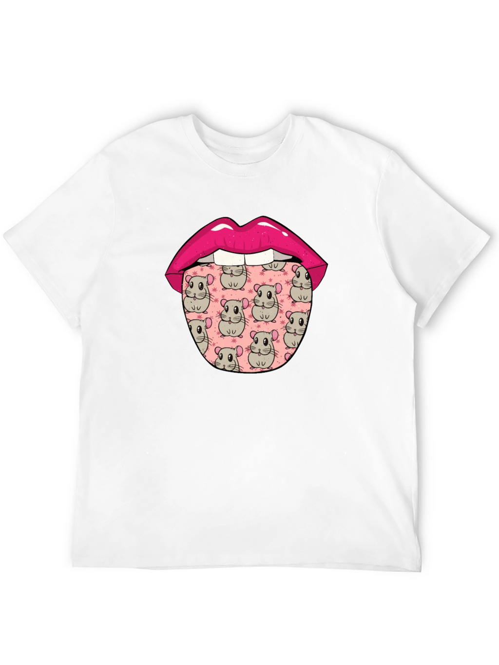 Funny Hamster Tongue Graphic Tee