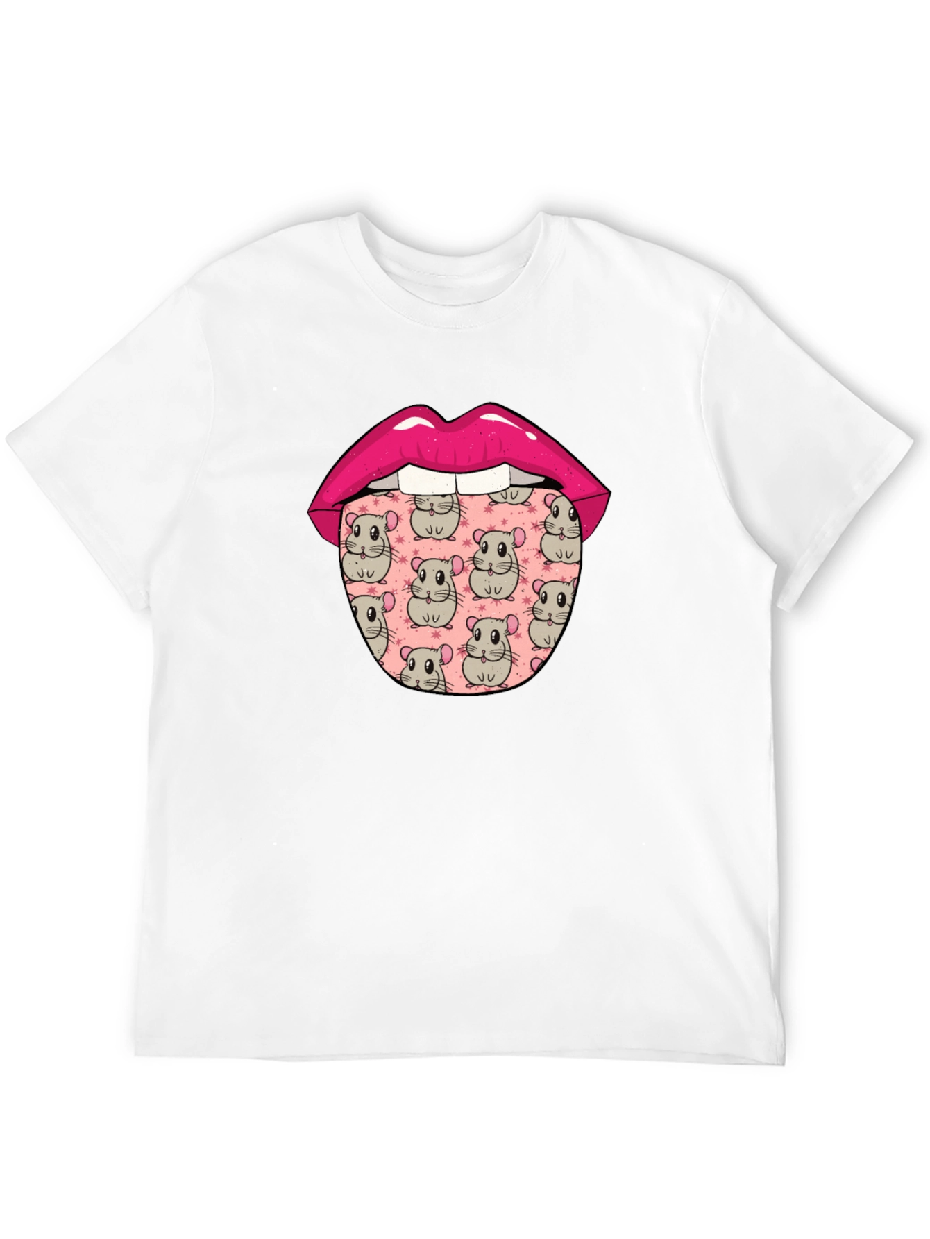 Funny Hamster Tongue Graphic Tee