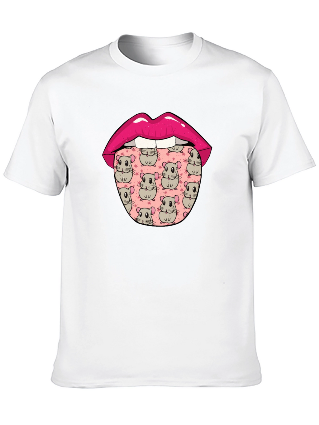 Funny Hamster Tongue Graphic Tee
