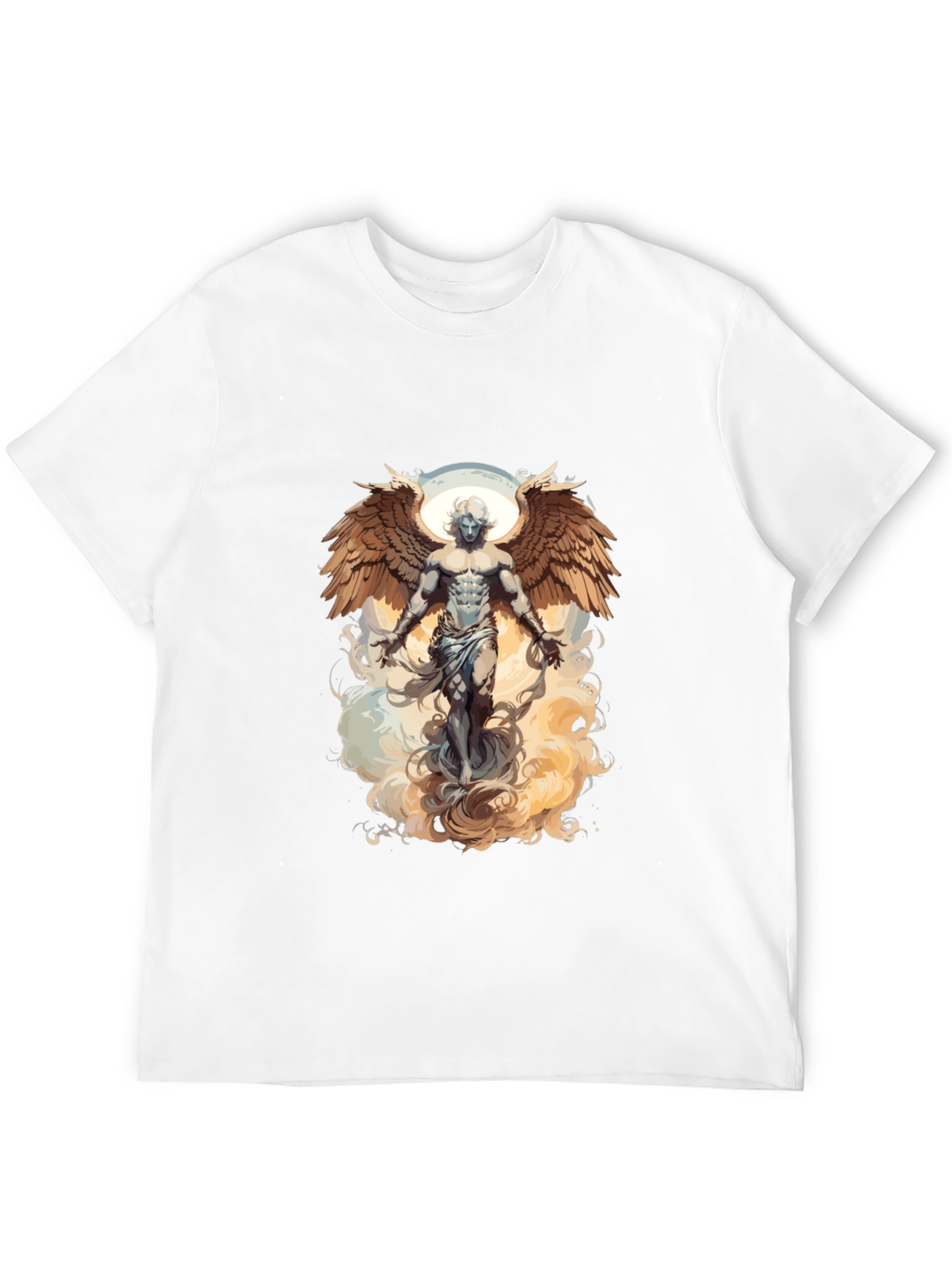 Angel Wings Graphic Tee - Black Cotton T-Shirt