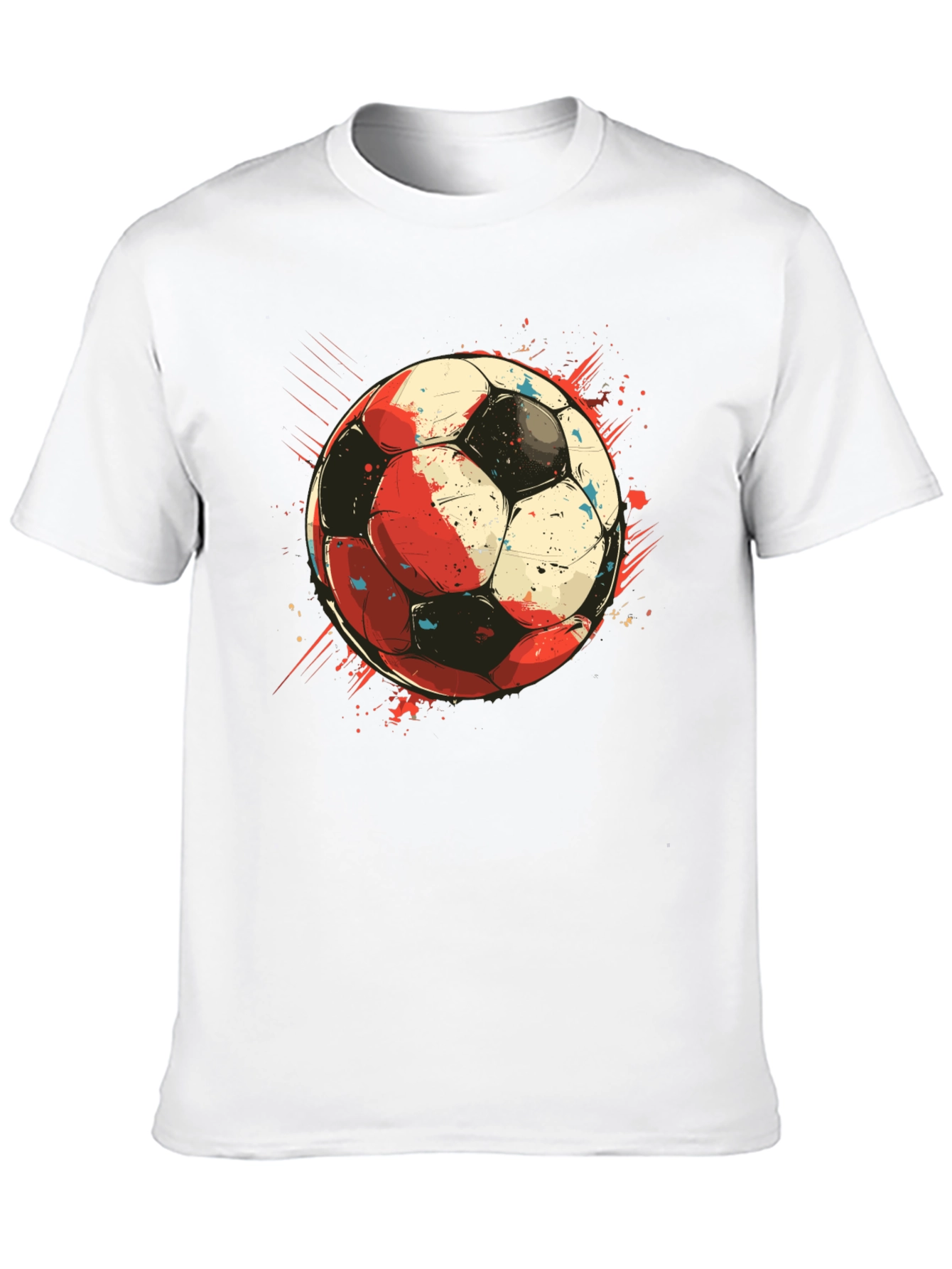 Soccer Ball Graphic Tee - Stylish Sports T-Shirt