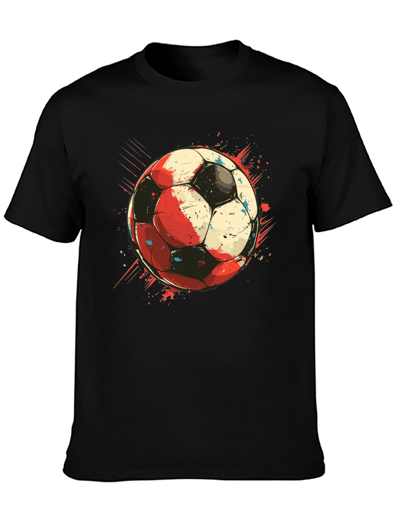 Soccer Ball Graphic Tee - Stylish Sports T-Shirt