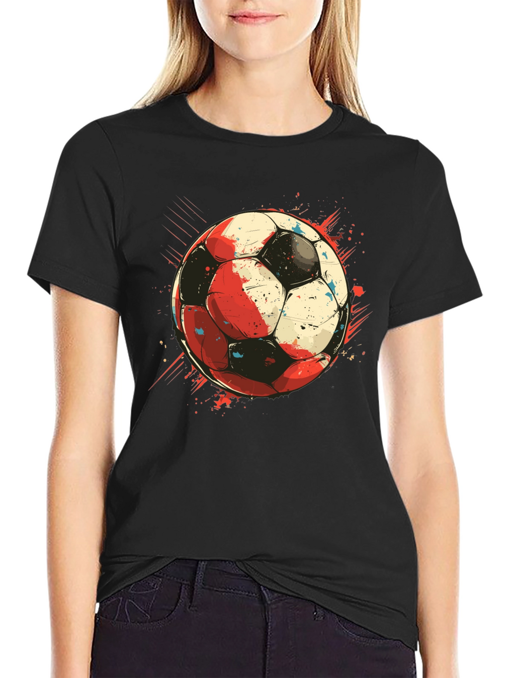 Soccer Ball Graphic Tee - Stylish Sports T-Shirt