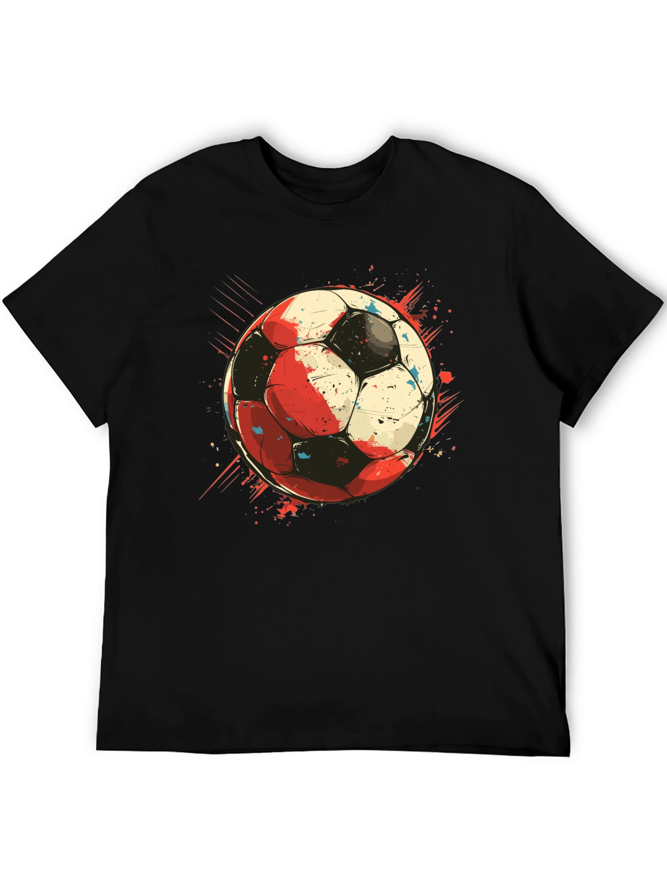 Soccer Ball Graphic Tee - Stylish Sports T-Shirt