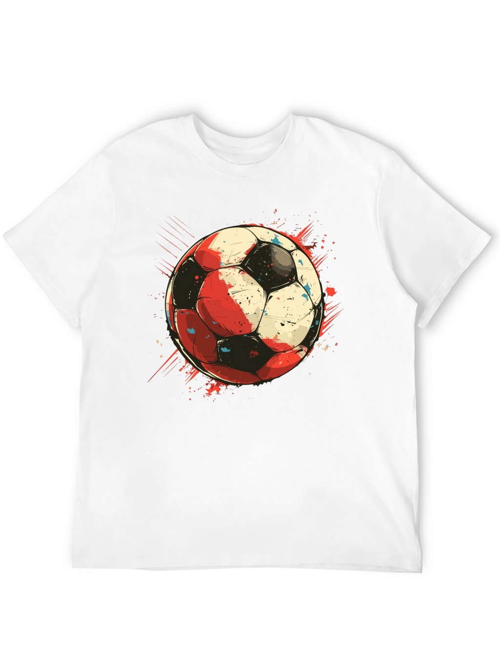 Soccer Ball Graphic Tee - Stylish Sports T-Shirt