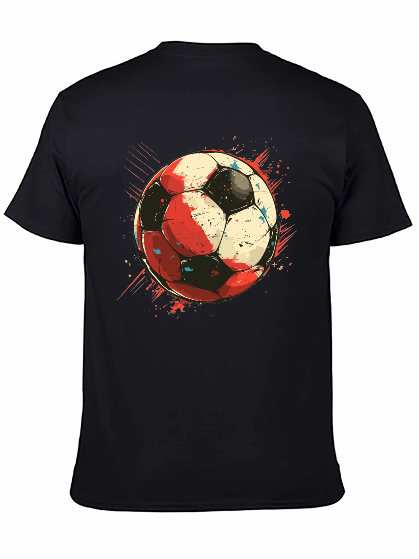 Soccer Ball Graphic Tee - Stylish Sports T-Shirt