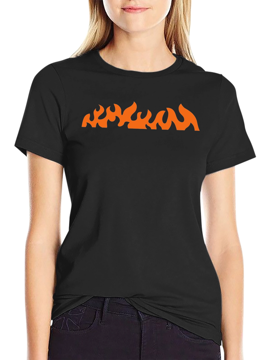 Fire Graphic Black Tee - Bold Style