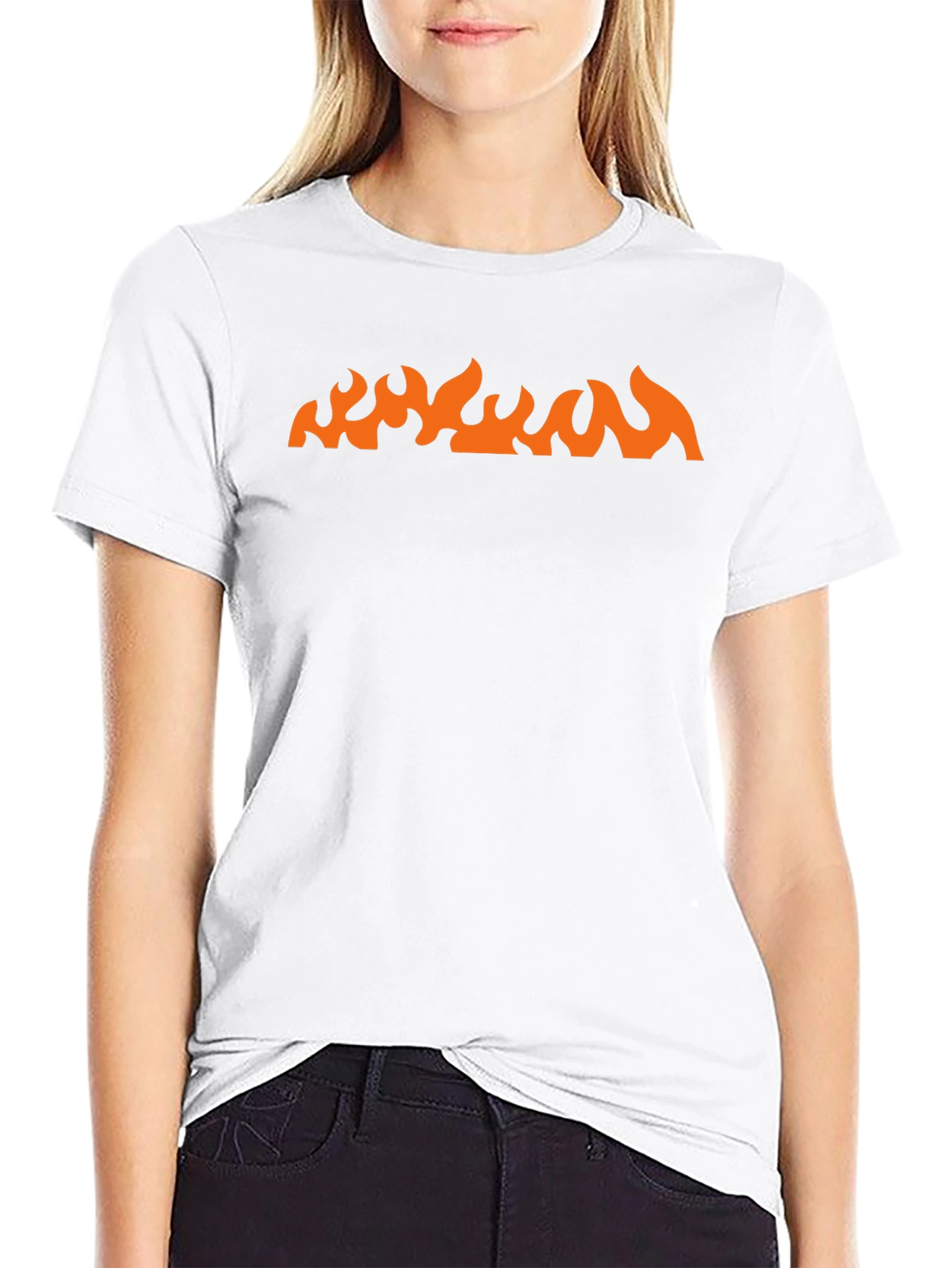 Fire Graphic Black Tee - Bold Style